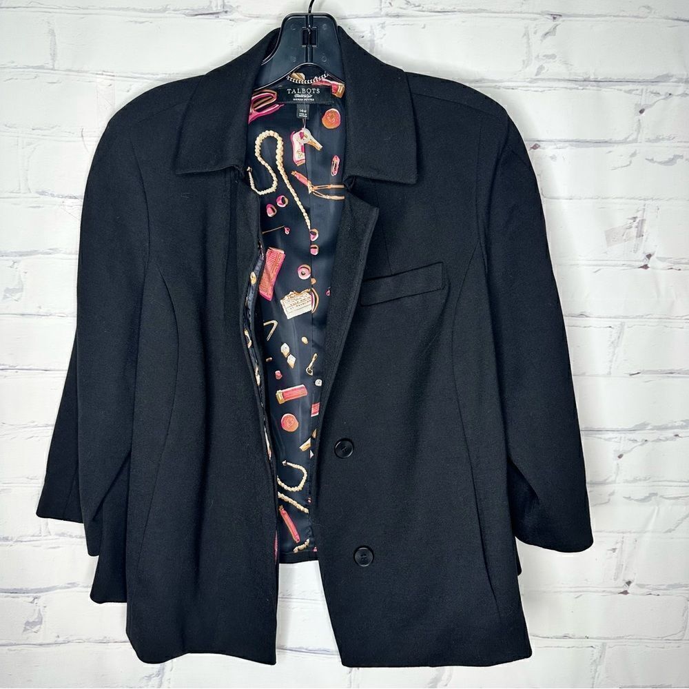 Talbots size 14 petite black jacket‎ - Picture 2 of 6